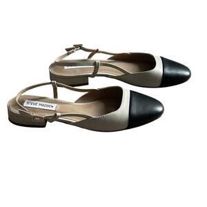 Steve Madden Cap-Toe Slingback Flats - 7.5